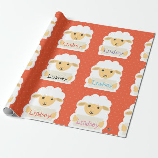 Personalised Any Name Little Lamb Wrapping Paper