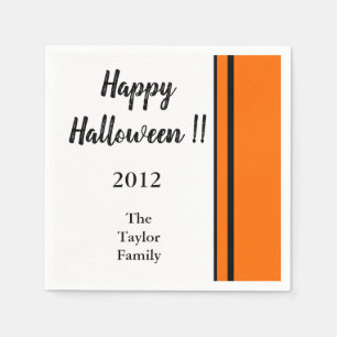 Personalised Any Name Trendy Happy Halloween Party Napkin