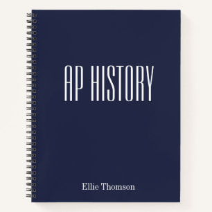 Personalised AP History Lined Paper Simple Design Notebook
