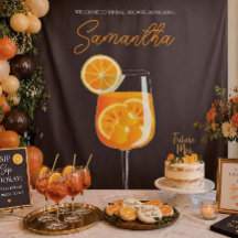 Personalised Aperol Spritz Bridal Shower Backdrop