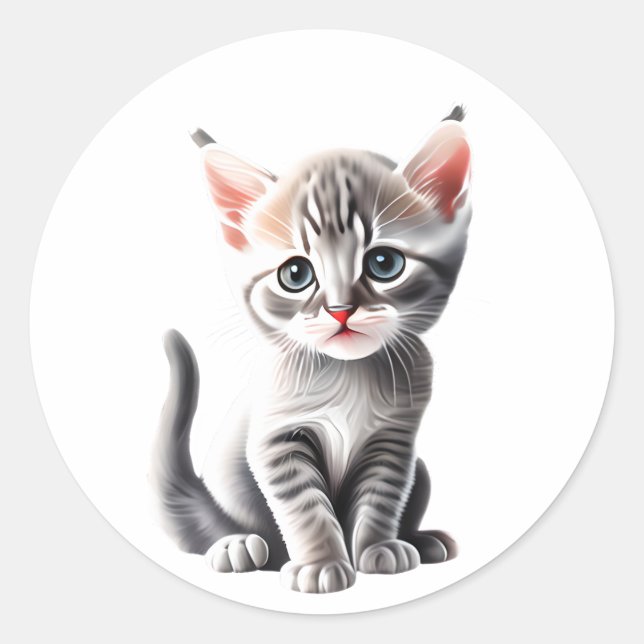 Personalised Aphrodite - Cyprus Cat Kitten Classic Round Sticker (Front)