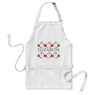 Personalised Apple Border Standard Apron