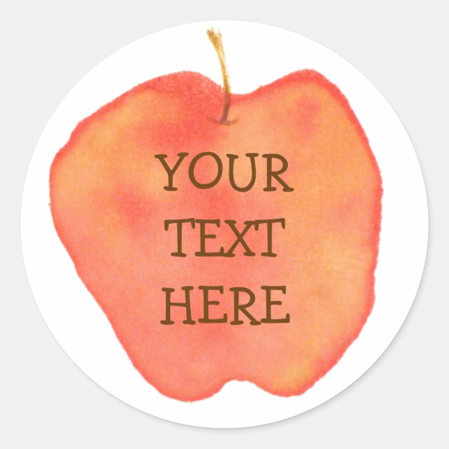 Personalised Apple Classic Round Sticker (Front)