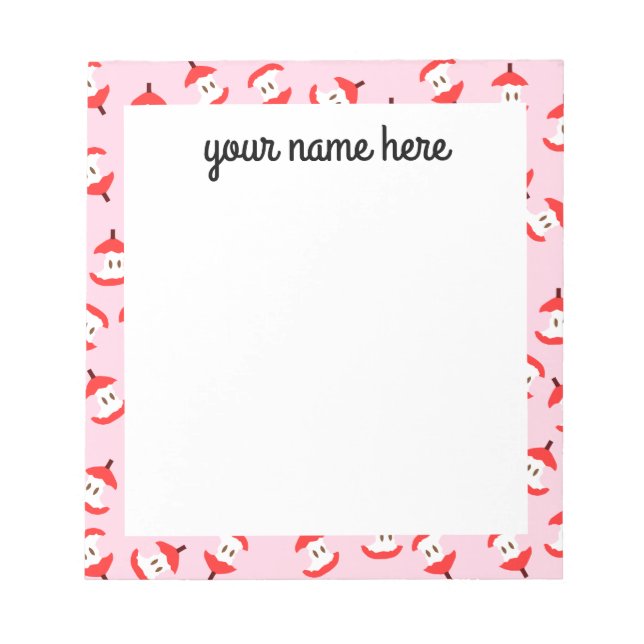 Personalised Apple Core Notepad (Front)