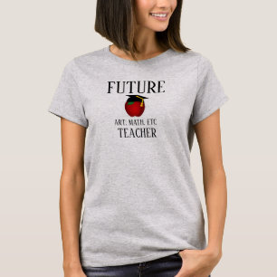 Personalised Apple Graduation Future Teacher T-Shirt