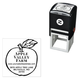 Personalised Apple Growers Orchard Return Address Self-inking Stamp
