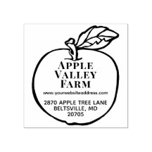 Personalised Apple Orchard Return Address Rubber
