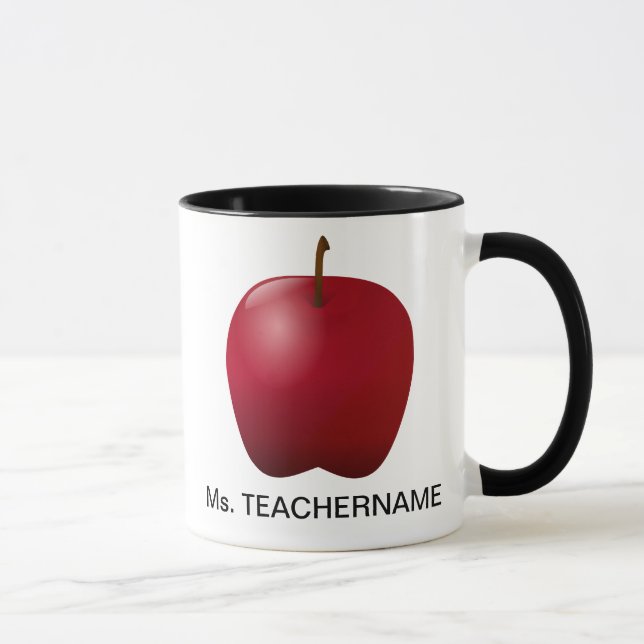 Personalised Apple Teacher Mug (Right)