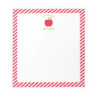 Personalised Apple Teacher Notepad, Red