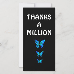 Personalised Appreciation Blue Butterfly Thank You