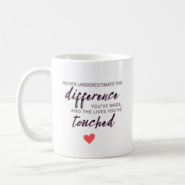 Personalised Appreciation Quote Coffee Mug (Left)