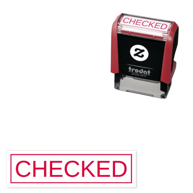 Personalised Approval Checked Stamp Self Ink Desig (In Situ)