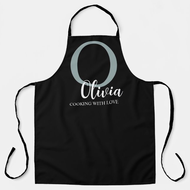 Personalised Apron Custom Chef Denim Apron CookiNG (Front)