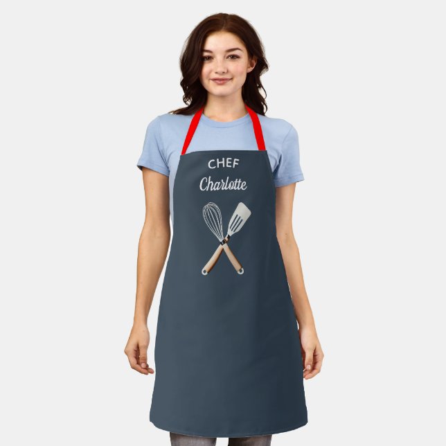 Personalised apron, custom name apron (Worn)