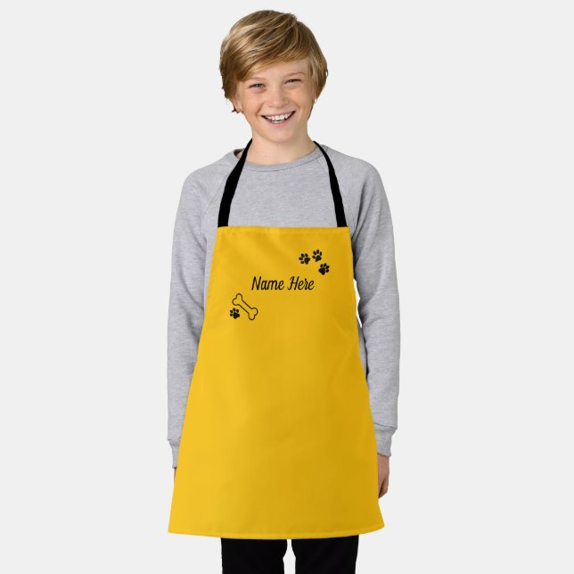 Personalised Apron for Dog Lovers Gift Cute Paw (Worn)
