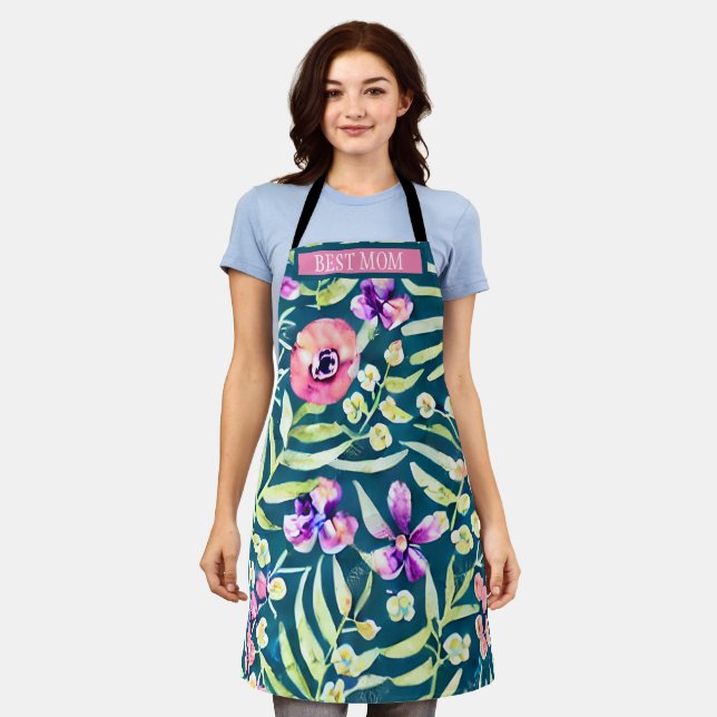 Personalised Apron Summer and Boho Botanical (Worn)