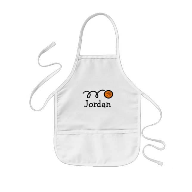 Personalised aprons for kids | Basketball design (Front)