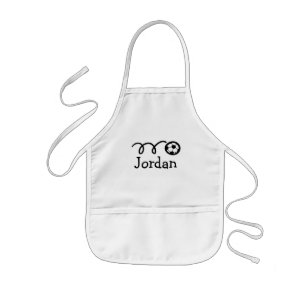 Personalised aprons for kids   Soccer ball design