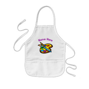 Personalised Aprons for Kids with Paint Pallet