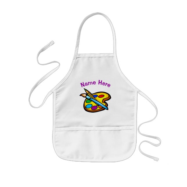 Personalised Aprons for Kids with Paint Pallet (Front)
