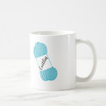Personalised Aqua Blue Skein of Yarn Mug<br><div class="desc">This personalised mug features a hand-drawn, sketch style illustration of a skein of yarn in aqua blue with a spot to personalise the white label on the yarn. Use the template field to add your own name or a special message. This makes a fun personalised gift for your favourite crafter....</div>
