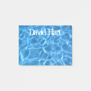 Personalised Aqua Blue Swimming Pool Post-it Notes
