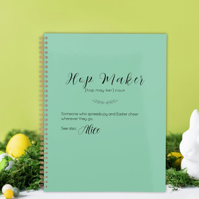 Personalised Aqua Easter Bunny Planner - Hop Maker (Personalized Aqua Easter Bunny Planner - Hop Maker)
