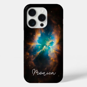 Personalised Aqua Green Splendid Nebula Photo iPhone 15 Pro Case