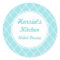 Personalised Aqua Kitchen Stickers