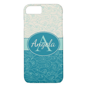 Personalised Aqua Waves iPhone 8/7 Case