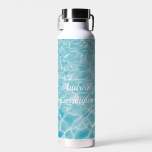Personalised Aquatic Pool Reflections Water Bottle