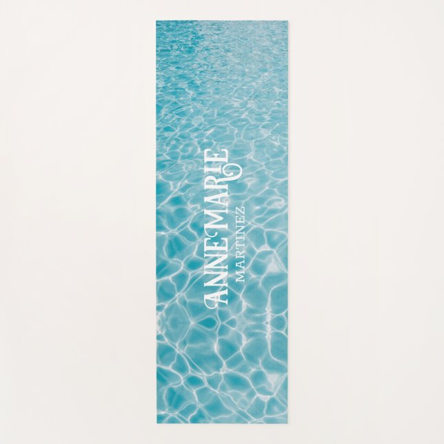 Personalised Aquatic Pool Reflections Yoga Mat (Front)