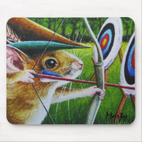 Personalised Archery Camp Mouse Bow & Arrow Art