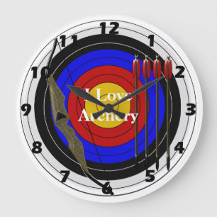 Personalised Archery Design Large Clock