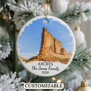 Personalised Arches National Park Ornament, Utah Ceramic Ornament