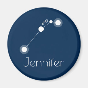 Personalised Aries Zodiac Constellation Magnet