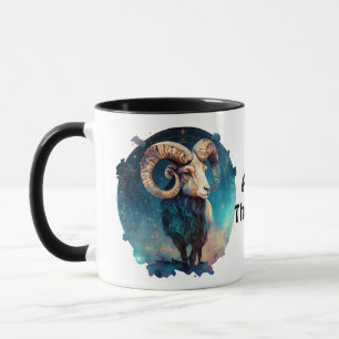 Personalised Aries Zodiac Ram Astrology Mug