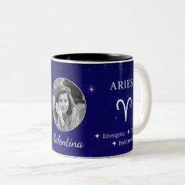 Personalised Aries Zodiac Symbol Traits Coffee Mug