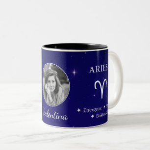 Personalised Aries Zodiac Symbol Traits Coffee Mug