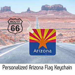 Personalised Arizona Flag  Key Ring