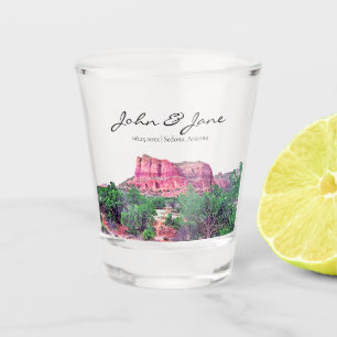 Personalised Arizona Painted Mountains Shot Glass
