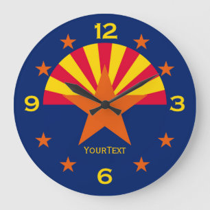 Personalised Arizona State Flag on a Large Clock