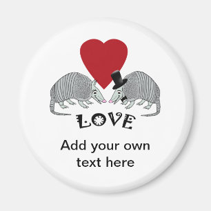 Personalised Armadillo Love Magnet