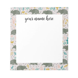 Personalised Armadillo Notepad