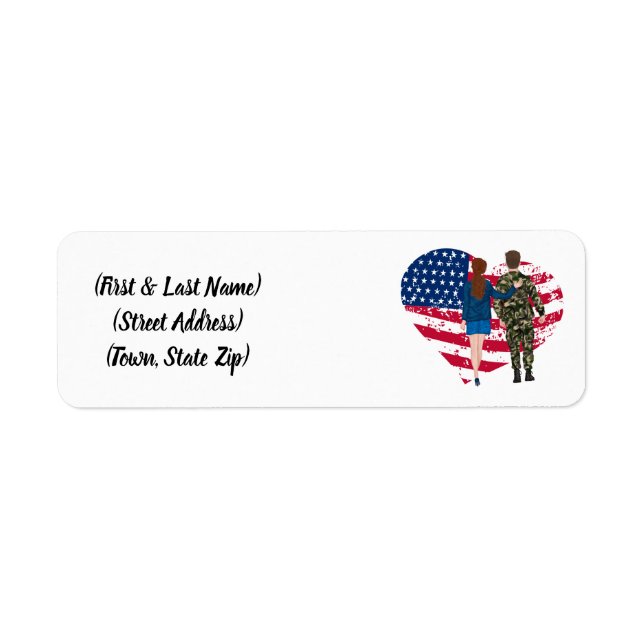 Personalised Army Family Return Address Label  (Front)