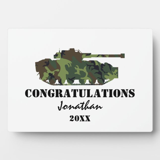 Personalised Army Passing Out Plaque (Front)