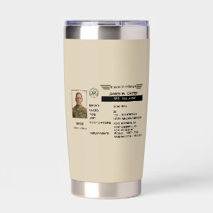 Personalised Army Service Record Gift Insulated Tumbler