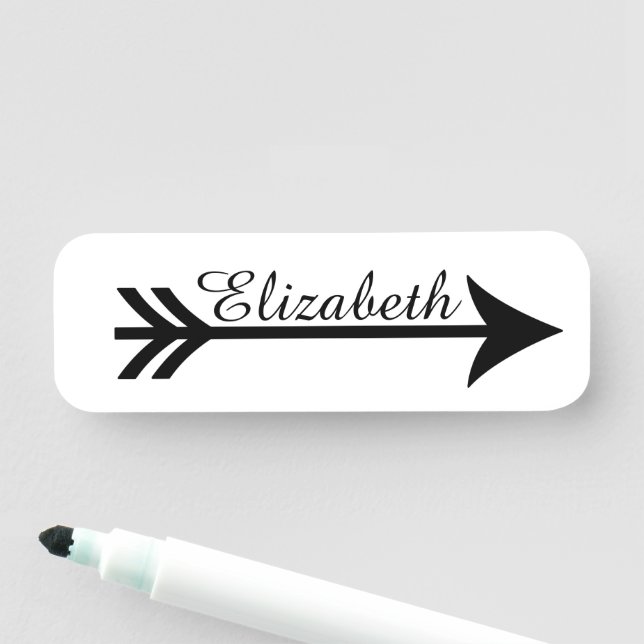 Personalised arrow name tag (In Situ)