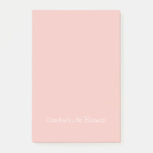 Personalised Art Business Pink Post-It Notes