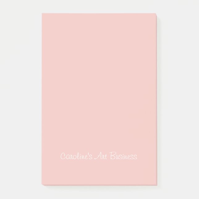 Personalised Art Business Pink Post-It Notes (Front)